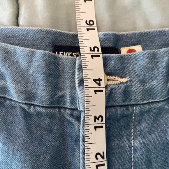 FINAL PRICE NWT Levi's Trouser Shorts Japanese Size 32 Waist 32 Blue Denim $198 - Picture 7 of 15